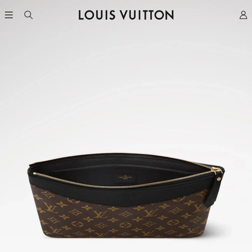 Louis Vuitton Daily Pouch Monogram Canvas Zip Pouch